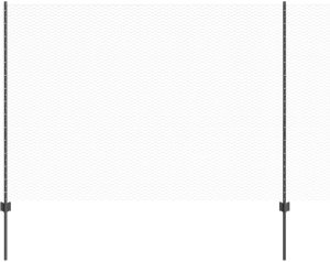 vidaXL Słupki ogrodzeniowe 22 szt U-Channel Szary 160 cm Stal, Sześciokątne ogrodzenie Szare 1.6x25 m Stal 6