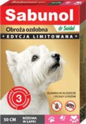 Dermapharm SABUNOL GPI OBROZA OZD.ROZ W LAPKI 50CM DLA PSA - PRZECIW PCHLOM I KLESZCZOM 1