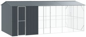 vidaXL vidaXL Klatka dla ptaków z przedłużeniem Anthracite 310x640x247 cm Stal 2