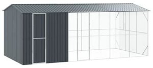 vidaXL vidaXL Klatka dla ptaków z przedłużeniem Anthracite 310x640x247 cm Stal 3