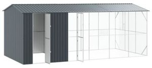 vidaXL vidaXL Klatka dla ptaków z przedłużeniem Anthracite 310x640x247 cm Stal 6