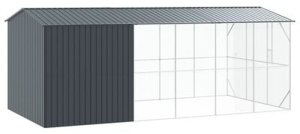 vidaXL vidaXL Klatka dla ptaków z przedłużeniem Anthracite 310x640x247 cm Stal 7