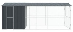 vidaXL vidaXL Klatka dla ptaków z przedłużeniem Anthracite 310x640x247 cm Stal 8