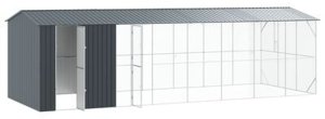 vidaXL Woliera dla ptaków z przedłużeniem Anthracite 310x838x247 cm Stal 5
