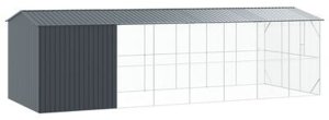 vidaXL Woliera dla ptaków z przedłużeniem Anthracite 310x838x247 cm Stal 6