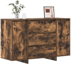 vidaXL Szafka Przydymiony Dąb 120x41x75 cm Drewno inżynieryjne 3