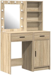 vidaXL Zestaw Toaletki z LED w Kolorze Dębu Sonoma 2