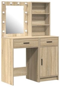 vidaXL Zestaw Toaletki z LED w Kolorze Dębu Sonoma 3