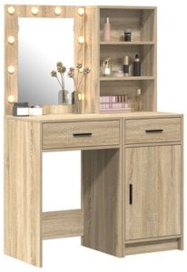 vidaXL Zestaw Toaletki z LED w Kolorze Dębu Sonoma 5