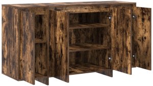 vidaXL Wędzony bufet dębowy Wędzony dąb Drewno 135 x 41 x 75 cm 5