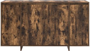 vidaXL Wędzony bufet dębowy Wędzony dąb Drewno 135 x 41 x 75 cm 6