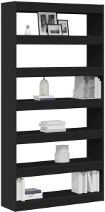 vidaXL vidaXL Regał  Czarny Drewno inżynieryjne 100 x 30 x 198 cm Regał 3
