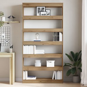 vidaXL Regał Dąb rzemieślniczy Lite drewno 100 x 30 x 198 cm 4
