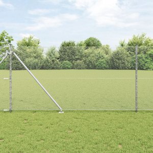 vidaXL Sześciokątne Ogrodzenie 1x100 m Stal ocynkowana, Szpilki ogrodzeniowe vidaXL 13 szt. 32 mm 120 cm Stal ocynkowana 1