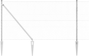 vidaXL Ogrodzenie Sześciokątne 1x100 m Stal ocynkowana, Słupki Ogrodzeniowe vidaXL z kolcem 13 szt. 32 mm 120 cm Stal ocynkowana 6