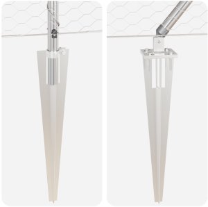 Płot hexagonalny vidaXL 1,4x100 m Stal ocynkowana, Słupki ogrodzeniowe vidaXL z hakiem 13 szt. 32 mm 160 cm Stal ocynkowana 8