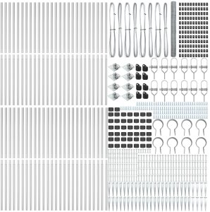 Ogrodzenie vidaXL sześciokątne 1.5x100 m stal ocynkowana, Słupki ogrodzeniowe vidaXL z kolcem 13 szt. 32 mm 170 cm stal ocynkowana 4