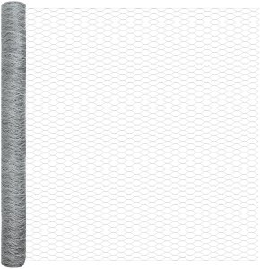 Ogrodzenie vidaXL sześciokątne 1.5x100 m stal ocynkowana, Słupki ogrodzeniowe vidaXL z kolcem 13 szt. 32 mm 170 cm stal ocynkowana 5