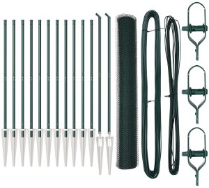 vidaXL Zestaw ogrodzeniowy Zestaw 2 Zielony Metal, Plastik 25 x 1,2 m 2