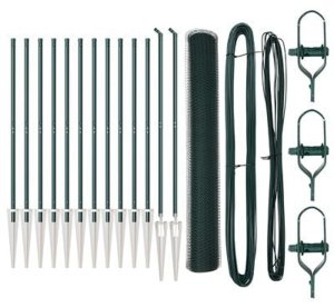 vidaXL Zestaw ogrodzeniowy Zestaw 2 Zielony Metal, Plastik 25 x 1,2 m 3