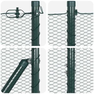 vidaXL Zestaw ogrodzeniowy Zestaw 2 Zielony Metal, Plastik 25 x 1,2 m 9