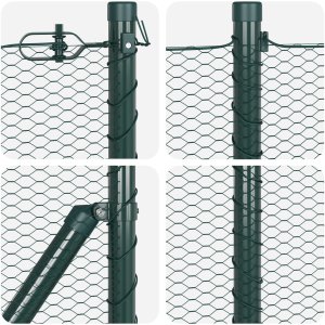 vidaXL Zestaw Ogrodzeniowy Zestaw 2 Leśny Stal Malowana Proszkowo 7