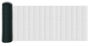 Ogrodzenie sześciokątne vidaXL Zielone 0.4x100 m Stal, Słupki ogrodzeniowe vidaXL z końcówką 13 szt. 32 mm 60 cm Stal ocynkowana 7