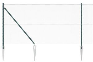 vidaXL Ogrodzenie sześciokątne Zielone 1x100 m Stal, Słupki ogrodzeniowe z kolcem 13 szt. 32 mm 120 cm Stal ocynkowana 7