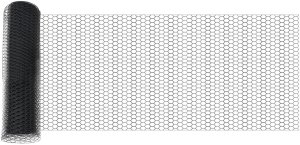 vidaXL Ogrodzenie heksagonalne Szare 0.4x10 m Stal, Słupy ogrodzeniowe z podstawami 7 szt. 32mm 50cm Stal ocynkowana 6