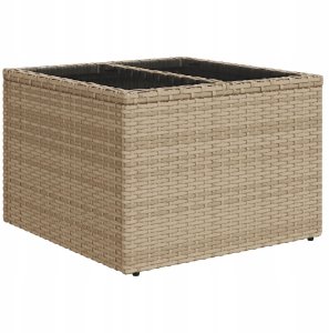 Zestaw sof ogrodowych vidaXL 9-częściowy z poduszkami Beżowy Rattan syntetyczny, Zestaw sof ogrodowych vidaXL 2-osobowy z miejscem do przechowywania i poduszkami Beżowy Rattan syntetyczny 4