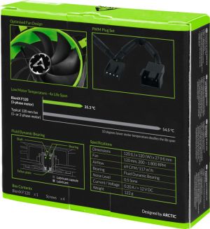 Wentylator Arctic BioniX F120 Green (ACFAN00083A) 6