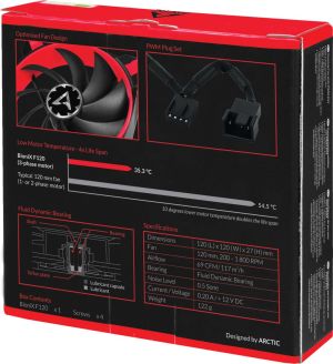Wentylator Arctic BioniX F120 Red (ACFAN00092A) 6