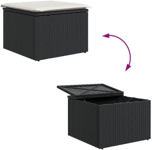 vidaXL Zestaw obiadowy  z 6 elementami z kremowym polirattanem 10