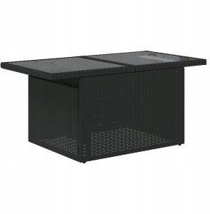 vidaXL 8-częściowy Zestaw Sofy Ogrodowej z Poduszkami Czarny Rattan, vidaXL Sofa Dwuosobowa z Przechowalnią i Poduszkami Czarny Rattan 6