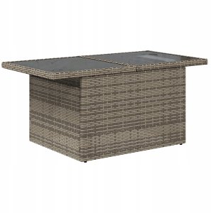 vidaXL 6-częściowy Zestaw Sof Ogrodowych z Poduszkami Szary Rattan PE, 2-osobowa Sofa Ogrodowa z Schowkiem i Poduszkami Szary Rattan PE 6