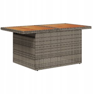 Zestaw sof ogrodowych vidaXL 11-elementowy z poduszkami Szary Poly Rattan, 2-osobowa sofa ogrodowa vidaXL z miejscem do przechowywania i poduszkami Szary Poly Rattan 6