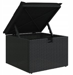 vidaXL 8 Częściowy Zestaw Sof Ogrodowych z Poduszkami Czarny Polirattan 8