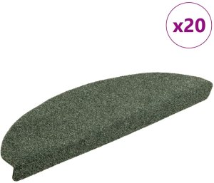 vidaXL Maty na schody samoprzylepne 20 szt. Zielone 65x21x4 cm 1
