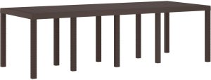 vidaXL Stół ogrodowy brązowy 250x100x73 cm Poly Rattan, Stół ogrodowy brązowy 100x100x73 cm Poly Rattan, Stół ogrodowy brązowy 150x100x73 cm Poly Rattan 2