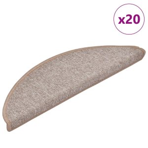 vidaXL Maty na schody 20 szt. Jasnobrązowe 56x17x3 cm 1