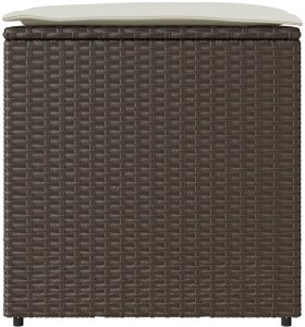 Skrzynia ogrodowa vidaXL Skrzynka do przechowywania na zewnątrz Brązowa i Kremowa Rattan 5