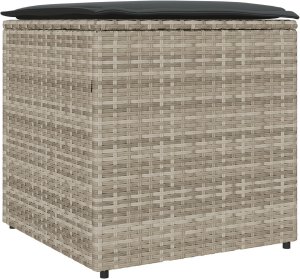 Skrzynia ogrodowa vidaXL Skrzynia ogrodowa Jasnoszary i ciemnoszary Średnia 2