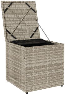 Skrzynia ogrodowa vidaXL Skrzynia ogrodowa Jasnoszary i ciemnoszary Średnia 4