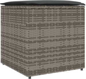 Skrzynia ogrodowa vidaXL Skrzynia do przechowywania na zewnątrz Szara i ciemnoszara Rattan 2