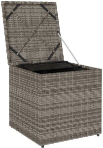 Skrzynia ogrodowa vidaXL Skrzynia do przechowywania na zewnątrz Szara i ciemnoszara Rattan 4