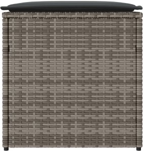 Skrzynia ogrodowa vidaXL Skrzynia do przechowywania na zewnątrz Szara i ciemnoszara Rattan 6