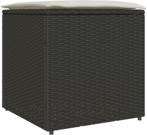 Skrzynia ogrodowa vidaXL Skrzynia do przechowywania na zewnątrz Czarna i Kremowa 2