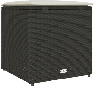 Skrzynia ogrodowa vidaXL Skrzynia do przechowywania na zewnątrz Czarna i Kremowa 7