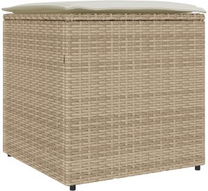 Skrzynia ogrodowa vidaXL Skrzynka na przechowywanie Beżowa i kremowa 2