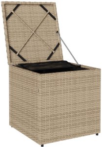 Skrzynia ogrodowa vidaXL Skrzynka na przechowywanie Beżowa i kremowa 4